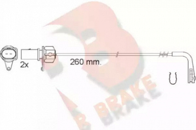 R BRAKE 610545rb -  Сигнализатор, износ тормозных колодок